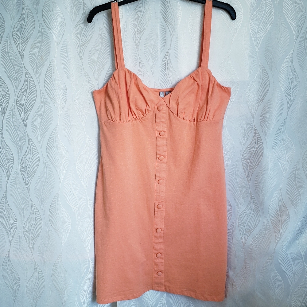 NWT Asos Creamy Peach Sweetheart Tank Mini Dress